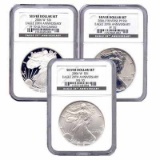 Certified 2006 20th Anniversary 3pc Silver Set MS & PF70 (Single Holder)