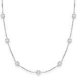 Diamonds by The Yard Bezel-Set Necklace in 14k White Gold (4.00ct)