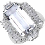 9.70 ct. t.w. Crystal Quartz and White Topaz Ring in Sterling Silver