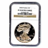 Certified Proof Silver Eagle 2000 PF70 NGC