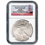 Certified Uncirculated Silver Eagle 2013(S) (Struck at the San Francisco Mint) MS70 Early Release