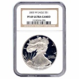 Certified Proof Silver Eagle PF69 2003