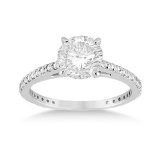 Petite Eternity Diamond Engagement Ring Platinum (1.55ct)