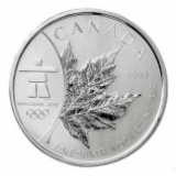 2008 1 oz Silver Maple Leaf Olympic Edition