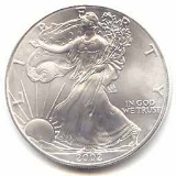2002 1 oz Silver American Eagle BU