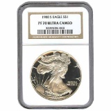 Certified Proof Silver Eagle 1988 PF70 NGC