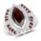 4.06 Carat Genuine Garnet .925 Sterling Silver Ring