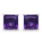 2.25 Carat Genuine Amethyst .925 Streling Silver Earrings