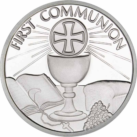 First Communion .999 Silver 1 oz Round