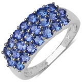 1.54 Carat Genuine Tanzanite 10K White Gold Ring