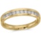 Certified 14K Yellow Gold Diamond Diamond Band Ring 0.5 CTW