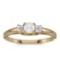 Certified 10k Yellow Gold Pearl And Diamond Ring 0.01 CTW