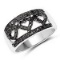 0.32 Carat Genuine Black Diamond .925 Sterling Silver Ring