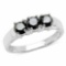 1.18 Carat Genuine Black Diamond .925 Sterling Silver Ring