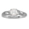 Certified 14k White Gold Pearl And Diamond Ring 0.02 CTW