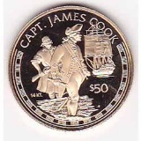 Cook Islands $50 gold PF 1997 Captain Cook