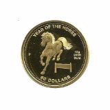 Cook Islands $15 Gold PF 10g. 2002 Year of the Horse