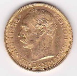 Denmark 20 kroner gold 1908-1912 Frederik VIII