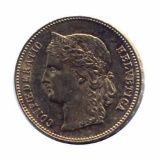 Switzerland 20 francs gold 1886-1896