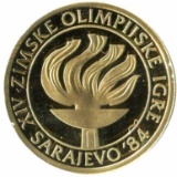 Yugoslavia 5000 dinara gold PF 1984 Olympics