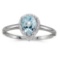 Certified 14k White Gold Pear Aquamarine And Diamond Ring 0.51 CTW
