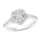 0.40 Carat Genuine White Diamond .925 Sterling Silver Ring