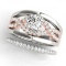 CERTIFIED 18KT TWO TONE GOLD 1.25 CT G-H/VS-SI1 DIAMOND BRIDAL SET