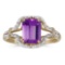 Certified 10k Yellow Gold Emerald-cut Amethyst And Diamond Ring 1.24 CTW