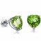 0.91 CARAT TW (2 PCS) PERIDOT PLATINUM OVER 0.925 STERLING SILVER EARRINGS