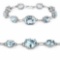 24.70 Carat Genuine Blue Topaz .925 Sterling Silver Bracelet