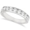 Channel-Set Round Diamond Ring Band 14k White Gold (1.25ct)