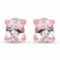 14K Rose Gold Plated 0.50 Carat Genuine Morganite .925 Sterling Silver Earrings