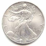 2008 1 oz Silver American Eagle BU