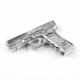 Hand Poured Silver Gun 9 oz (Miniature Size)