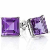 2.08 CARAT TW (2 PCS) AMETHYST PLATINUM OVER 0.925 STERLING SILVER EARRINGS