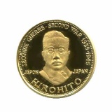 WWII Commemorative Proof Gold Medal 7g. 1958 Hirohito
