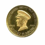 WWII Commemorative Proof Gold Medal 7g. 1958 Amadeo di Savoia