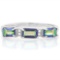 2 1/5 CARAT OCEAN MYSTIC GEMSTONE & DIAMOND 925 STERLING SILVER RING