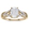 Certified 14k Yellow Gold Oval White Topaz And Diamond Ring 1.62 CTW