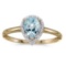 Certified 14k Yellow Gold Pear Aquamarine And Diamond Ring 0.51 CTW