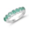 1.19 Carat Genuine Emerald .925 Sterling Silver Ring