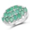 2.10 Carat Genuine Emerald .925 Sterling Silver Ring