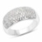 0.96 Carat Genuine White Diamond .925 Sterling Silver Ring