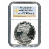 Certified Proof Silver Eagle 2014-W PF70 NGC Early Release Star