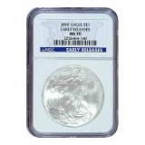 Certified Uncirculated Silver Eagle 2010 MS70 Early Release