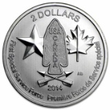 2014 Canada 1/2 oz Silver $2 Devil's Brigade Special Force BU