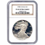 Certified Proof Silver Eagle PF69 1988