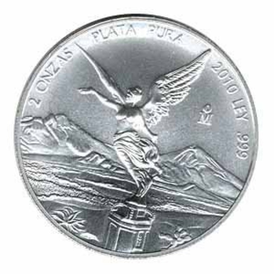 Mexican Silver Libertad 2 Ounce 2010