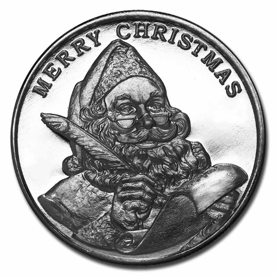 Christmas 2017 Silver Round Santa's List (Highland Mint)
