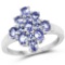 1.67 Carat Genuine Tanzanite .925 Sterling Silver Ring